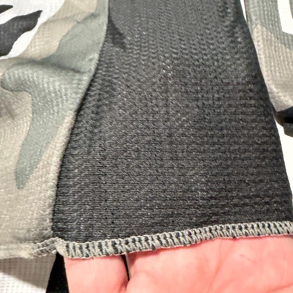 fox racing dri-fit dirtbike ls shirt, grey black white, men's medium #1511 - Picture 3 of 7